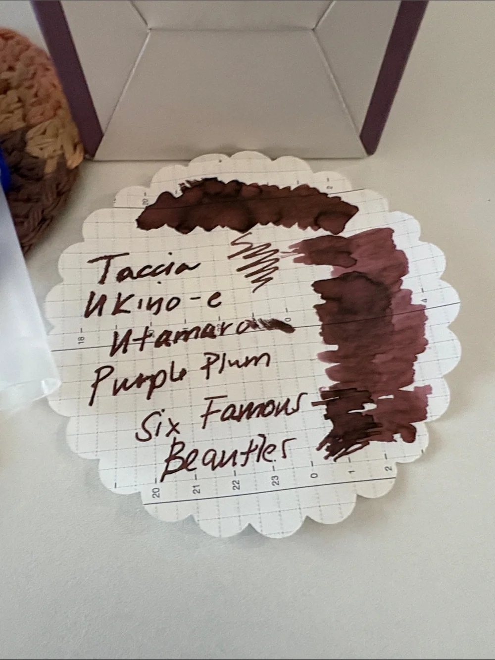 TACCIA Ukiyo-e Utamaro Umemurasaki Plum Ink Sample 4ml